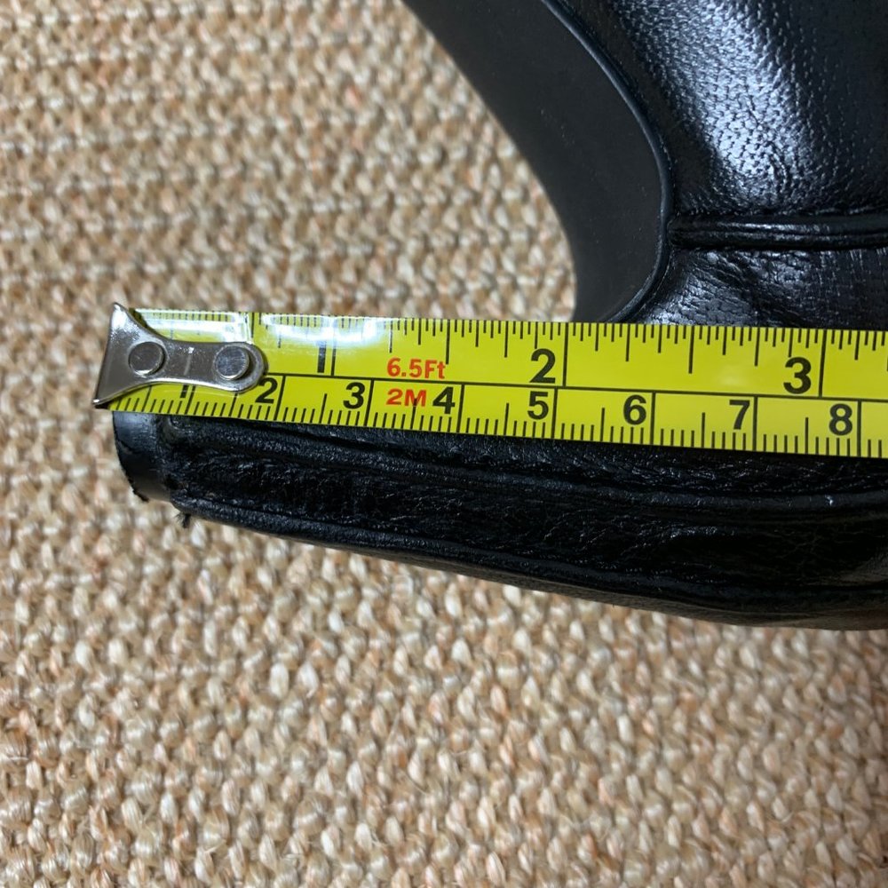 Size 7.5 Tsubo Womens Knee High Pleated Boots - Black Leather - Picture 11 of 12